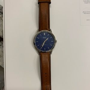 Men’s fossil leather watch